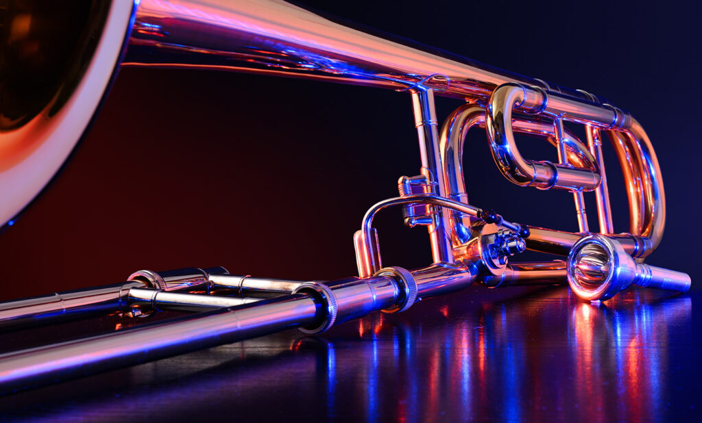 Close-up photo of trombone