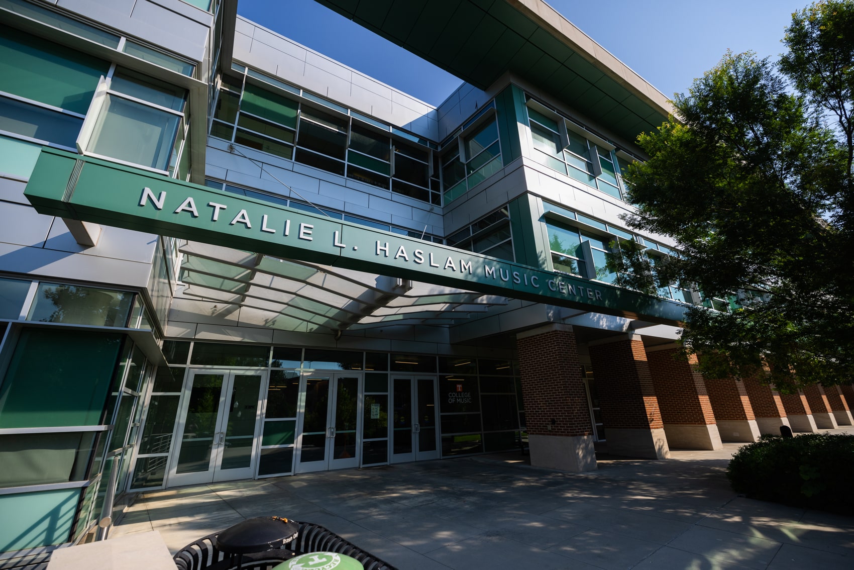 Front of the Natalie L. Haslam Music Center on June 14, 2024.