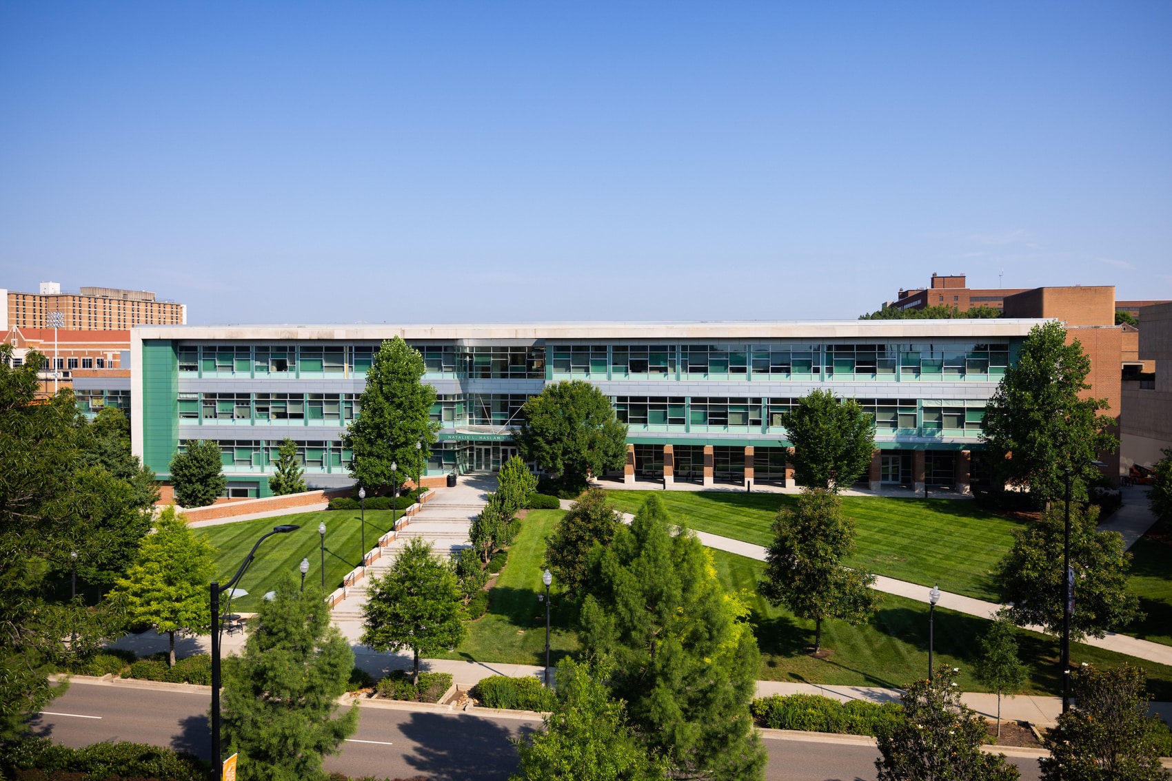 Aerial image of the music center