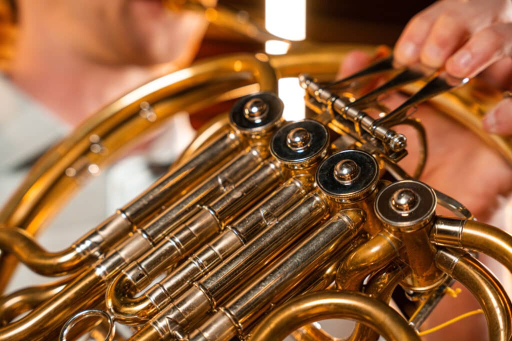 Decorative photo of a french horn,