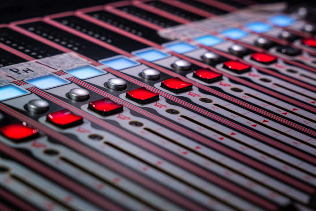 Close-up of soundboard